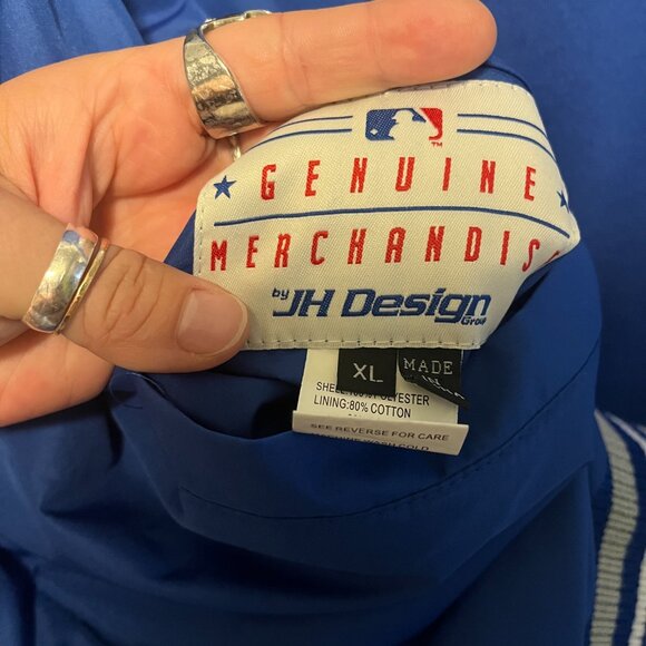 JH Design LA Dodgers Blue Varsity Jacket #15 Wetzel MLB – Men’s XL reversible - Picture 3 of 4